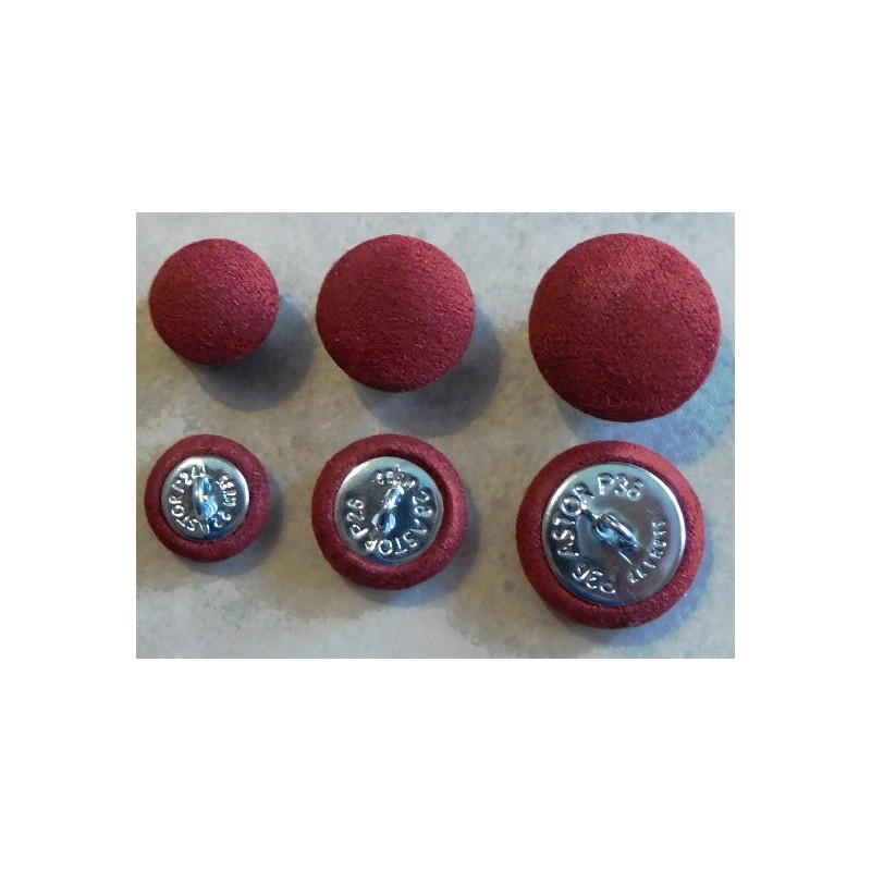 Polsterknöpfe mit Öse Mikrofaser Bordeaux