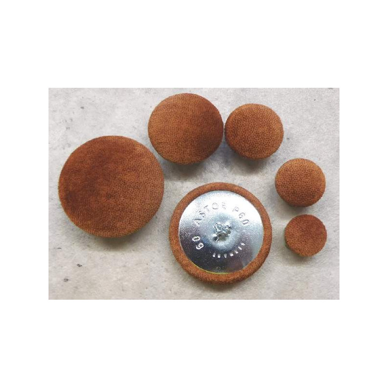Polsterknöpfe mit Haken Mikrofaser Cognac