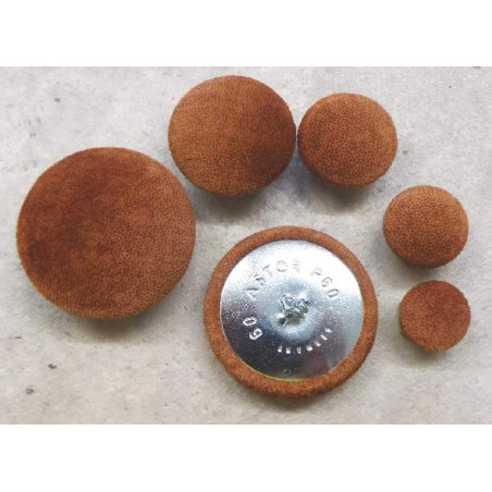 Polsterknöpfe mit Haken Mikrofaser Cognac