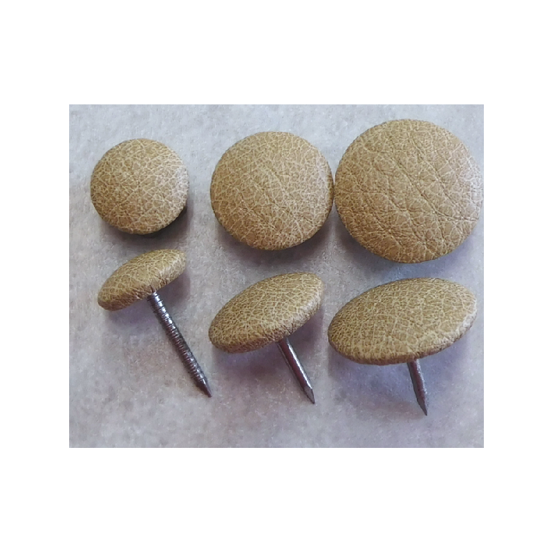 Polsterknöpfe mit Nagel Kunstleder Beige