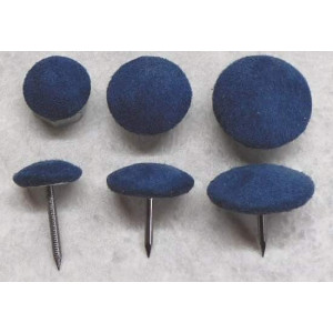 Polsterknöpfe mit Nagel Mikrofaser Blau