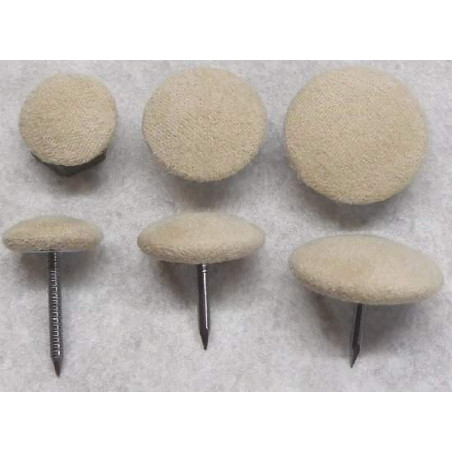Polsterknöpfe mit Nagel Mikrofaser Beige