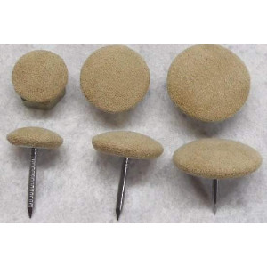 Polsterknöpfe mit Nagel Mikrofaser Trüffel
