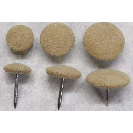 Polsterknöpfe mit Nagel Mikrofaser Trüffel