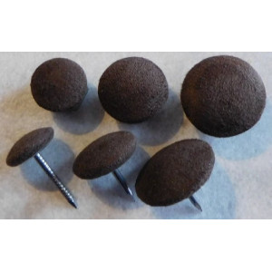 Polsterknöpfe mit Nagel Mikrofaser Schokolade