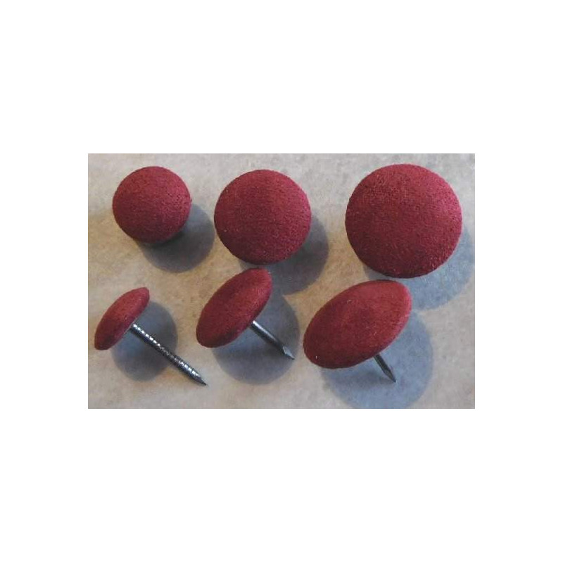 Polsterknöpfe mit Nagel Mikrofaser Bordeaux