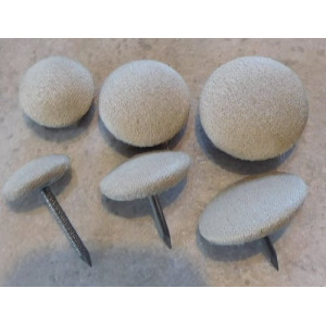 Polsterknöpfe mit Nagel Mikrofaser Toffee