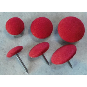 Polsterknöpfe mit Nagel Mikrofaser Rot