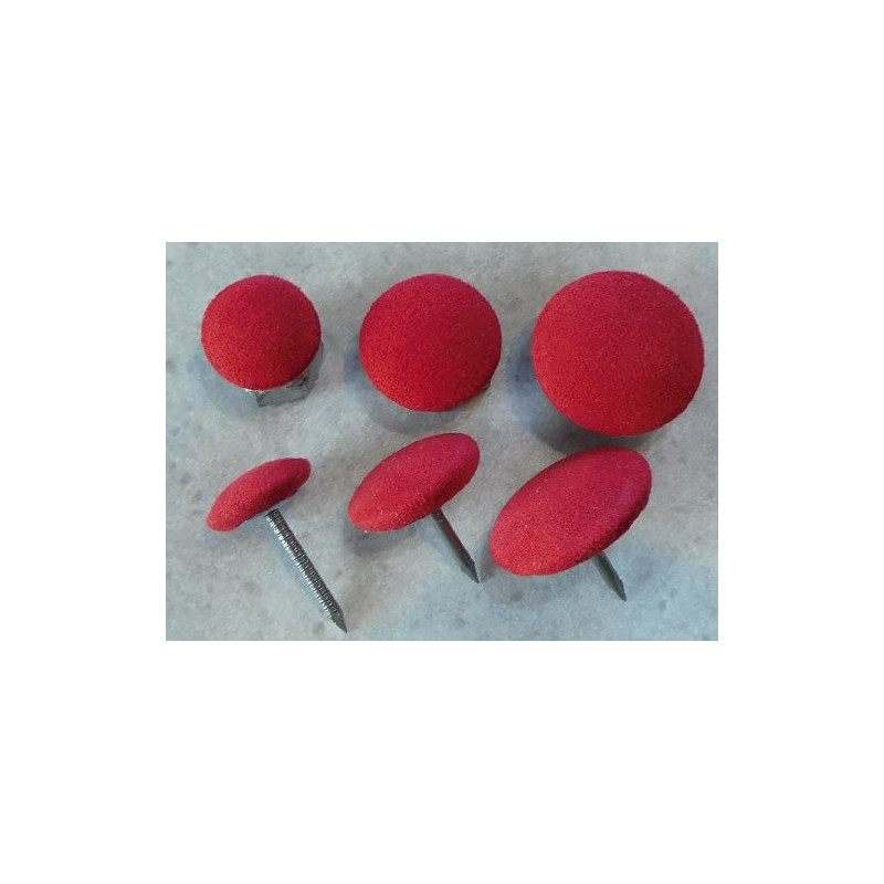 Polsterknöpfe mit Nagel Mikrofaser Rot
