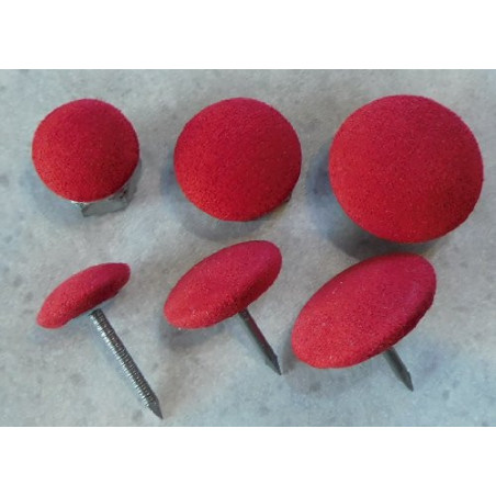 Polsterknöpfe mit Nagel Mikrofaser Rot