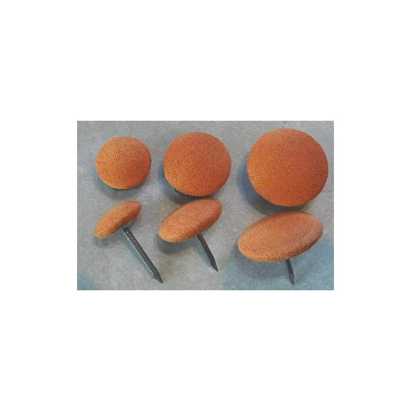 Polsterknöpfe mit Nagel Mikrofaser Orange