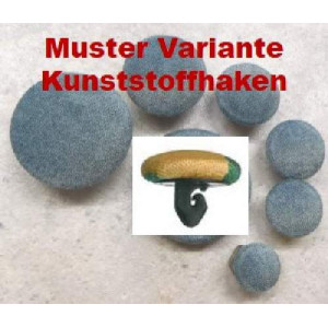 Polsterknöpfe mit Kunststoff Haken Webstoff 602