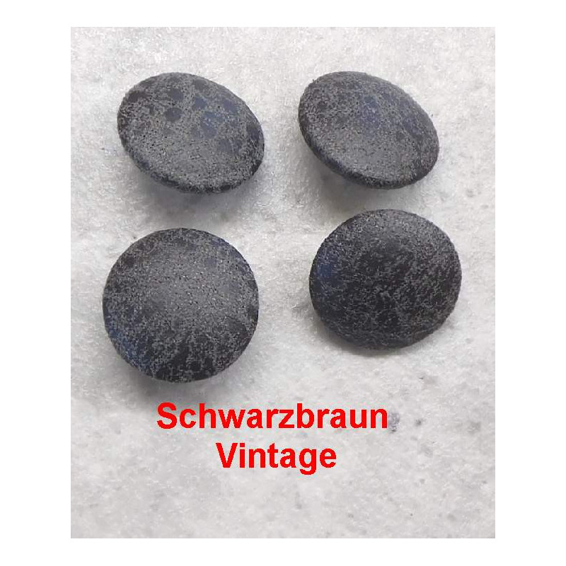 Polsterknöpfe mit Öse Mikrofaser-Kunstleder Dunkelbraun Vintage