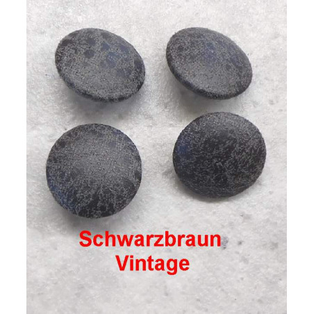 Polsterknöpfe mit Öse Mikrofaser-Kunstleder Dunkelbraun Vintage