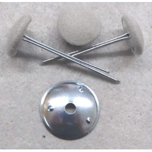 Polsterknöpfe mit Splint Mikrofaser Sand