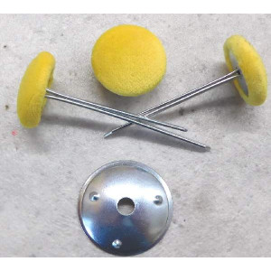 Polsterknöpfe mit Splint Mikrofaser Gelb