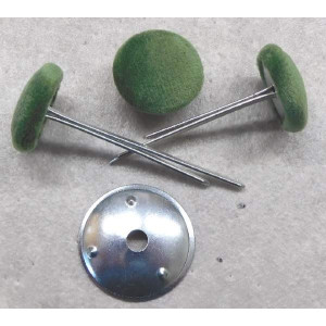 Polsterknöpfe mit Splint Mikrofaser Gras