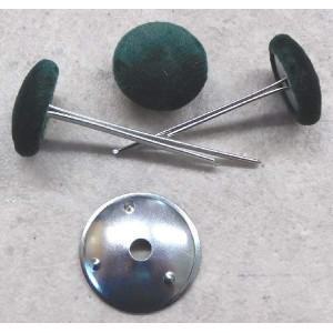 Polsterknöpfe mit Splint Mikrofaser Moos