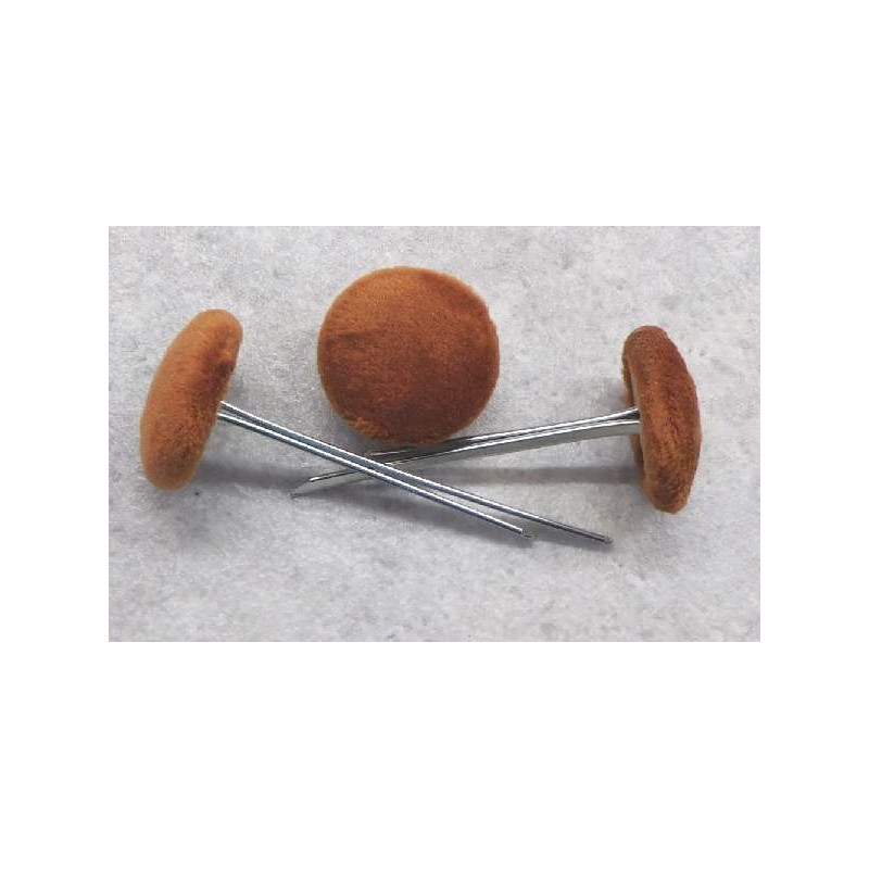 Polsterknöpfe mit Splint Mikrofaser Braun