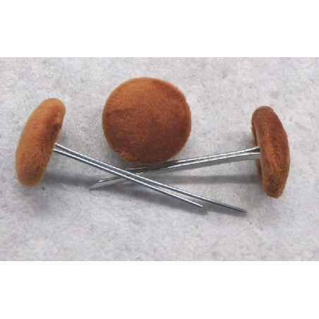 Polsterknöpfe mit Splint Mikrofaser Braun