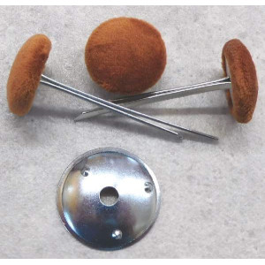 Polsterknöpfe mit Splint Mikrofaser Braun