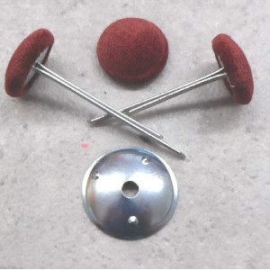 Polsterknöpfe mit Splint Mikrofaser Bordeaux