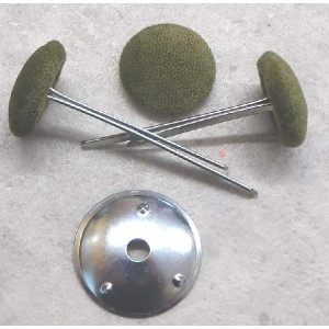 Polsterknöpfe mit Splint Mikrofaser Waldgrün