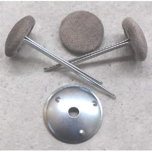 Polsterknöpfe mit Splint Mikrofaser Graubeige