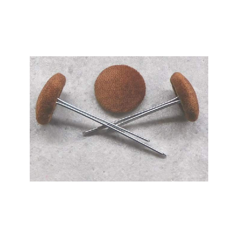 Polsterknöpfe mit Splint Mikrofaser Cognac