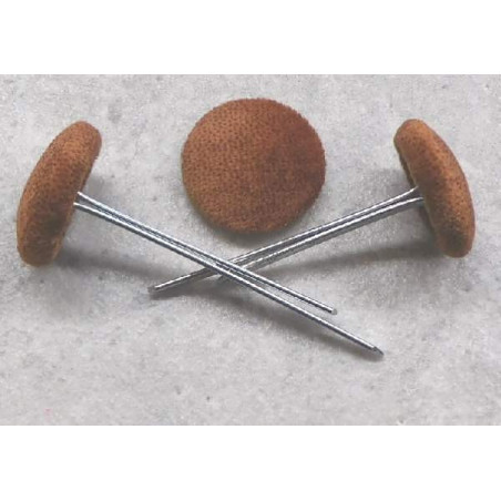Polsterknöpfe mit Splint Mikrofaser Cognac