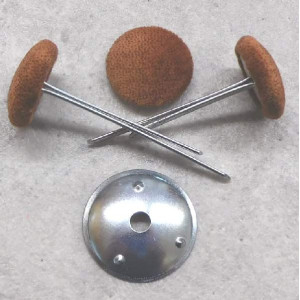 Polsterknöpfe mit Splint Mikrofaser Cognac