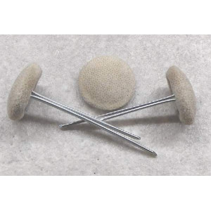 Polsterknöpfe mit Splint Mikrofaser Hellelfenbein