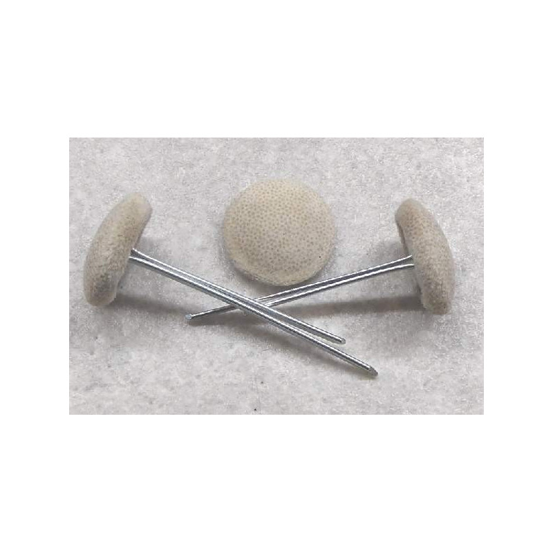 Polsterknöpfe mit Splint Mikrofaser Hellelfenbein