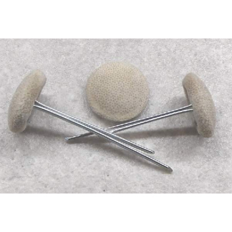 Polsterknöpfe mit Splint Mikrofaser Hellelfenbein