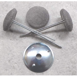 Polsterknöpfe mit Splint Mikrofaser Grau