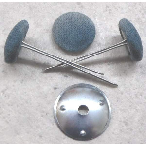 Polsterknöpfe mit Splint Mikrofaser Pastellblau