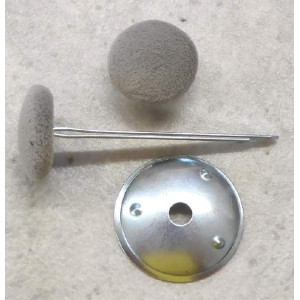Polsterknöpfe mit Splint Mikrofaser Mausgrau