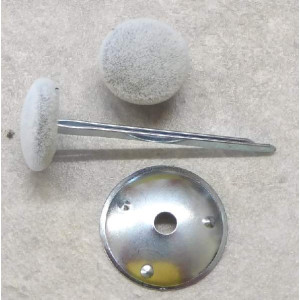 Polsterknöpfe mit Splint Mikrofaser Lichtgrau