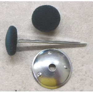 Polsterknöpfe mit Splint Mikrofaser Blaugrün