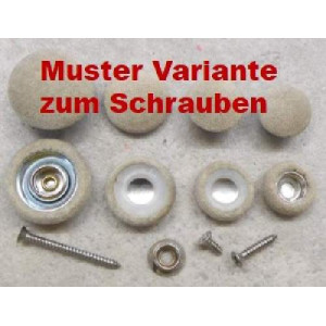 Polsterknöpfe zum Schrauben mit Mikrofaser Posterstoff