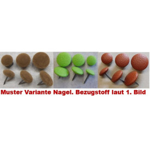Polsterknöpfe mit Nagel Webstoff Blau