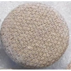Polsterknöpfe mit Kunststoff Haken Webstoff Braunbeige