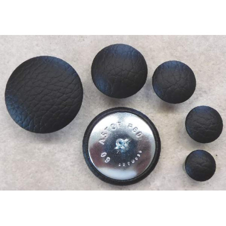 Polsterknöpfe mit Haken Kunstleder Schwarz