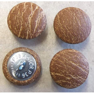 Polsterknöpfe mit Öse Mikrofaser-Kunstleder Braun Vintage