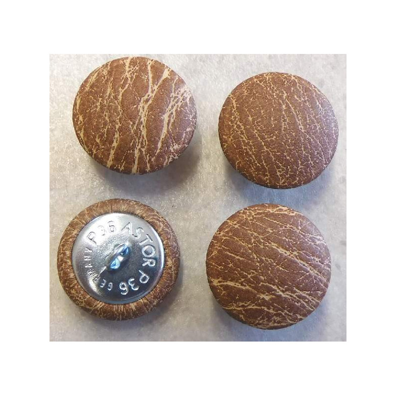 Polsterknöpfe mit Öse Mikrofaser-Kunstleder Braun Vintage