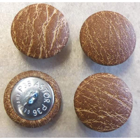 Polsterknöpfe mit Öse Mikrofaser-Kunstleder Braun Vintage