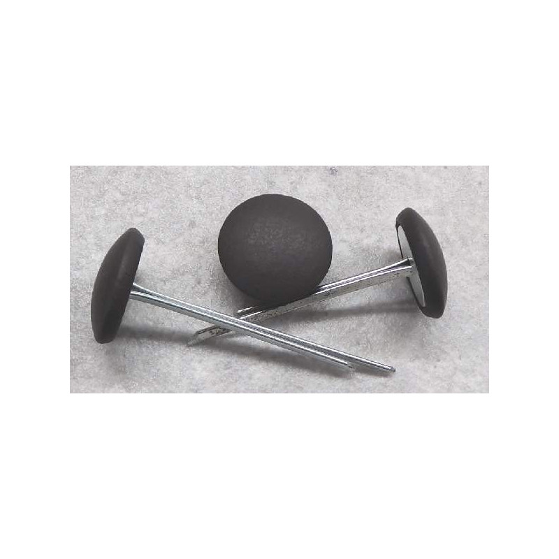 Polsterknöpfe mit Splint Leder Dunkelbraun