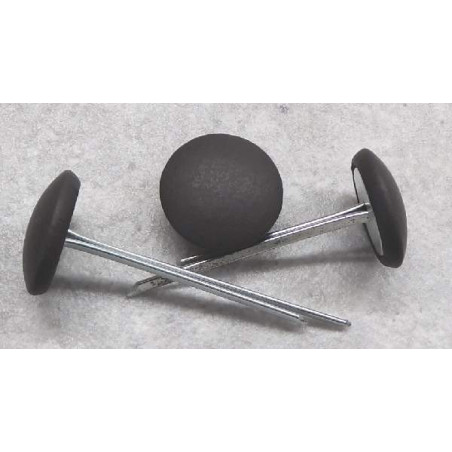 Polsterknöpfe mit Splint Leder Dunkelbraun