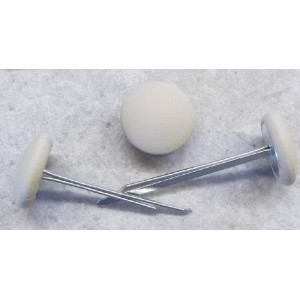 Polsterknöpfe mit Splint Leder Ghiaccio (Eis)