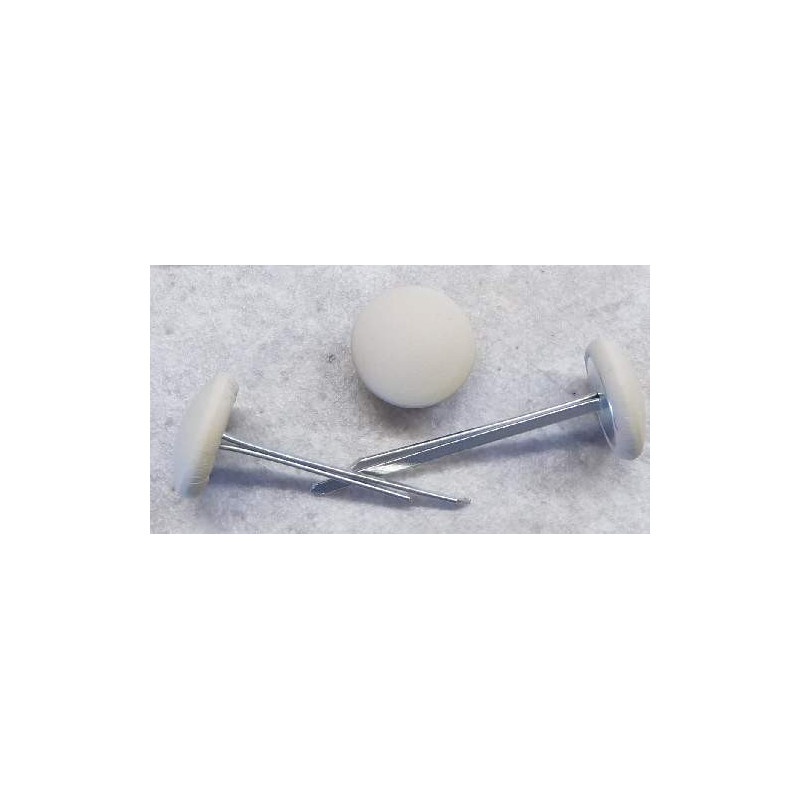 Polsterknöpfe mit Splint Leder Ghiaccio (Eis)